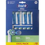Procter & Gamble Oral-B Pro Cross Action Têtes de rechange 10 pièces, Tête brosse à dent électrique Blanc