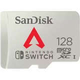SanDisk SDSQXAO-128G-GN6ZY mémoire flash 128 Go MicroSDXC UHS-I, Carte mémoire Blanc, 128 Go, MicroSDXC, UHS-I, 100 Mo/s, 90 Mo/s, Argent