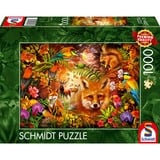 Schmidt Spiele Fleurs, fourrure et plumes, Puzzle 