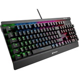 Sharkoon SKILLER MECH SGK3 clavier USB Allemand Noir, clavier gaming Noir, Layout DE, Kailh Red, Taille réelle (100 %), Avec fil, USB, Clavier mécanique, LED RGB, Noir