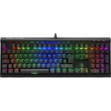 Sharkoon SKILLER SGK60 clavier USB QWERTY Espagnole Noir, clavier gaming Noir, Layout ES, Kailh Box Brown, Taille réelle (100 %), USB, Clavier mécanique, QWERTY, LED RGB, Noir