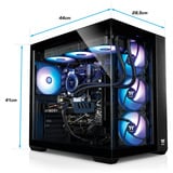 Thermaltake PC-000094-DE, PC gaming Noir/transparent