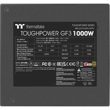 Thermaltake Toughpower GF3 alimentation modulaire 1000 watt Noir, 4x PCIe, 5x PCIe, Gestion des câbles