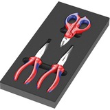 Wera 9781 Insert en mousse avec pince KNIPEX Set 2, 3 pièces, Set de pinces Noir/gris