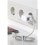 goobay Set de charge double Micro-USB 18 Watt, Chargeur Blanc