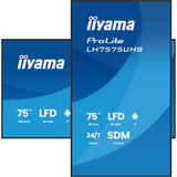 iiyama ProLite LH7575UHS-B2AG, Affichage public Noir (Mat)