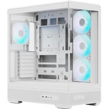 Aerocool  boîtier midi tower Blanc | 2x USB-A | 1x USB-C | RGB | Window