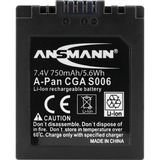 Ansmann A-Pan CGA S006, Batterie appareil photo 800 mAh, 7,4 V, Lithium-Ion (Li-Ion)