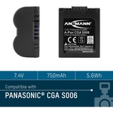 Ansmann A-Pan CGA S006, Batterie appareil photo 800 mAh, 7,4 V, Lithium-Ion (Li-Ion)