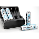 Ansmann Blister de 4 Accu maxE rechargeable NiMH AA 2100 mAh, Batterie Argent, AA / HR6, Hybrides nickel-métal (NiMH), 1,2 V, 2100 mAh, Argent
