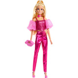 Barbie Deluxe Style en tenue métallique rose, Poupée 