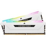 Corsair 32 Go DDR4-3200 Kit, Mémoire vive Blanc, CMH32GX4M2E3200C16W, Vengeance RGB PRO SL, XMP 2.0