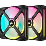 Corsair iCUE LINK QX140 RGB Starter kit ventilateurs de boîtier Noir, 2 pièces, 140 x 140 x 25 mm, PWM