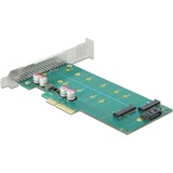 DeLOCK 89047 carte et adaptateur d'interfaces Interne M.2, SATA, Contrôleur PCIe, M.2, SATA, Profil bas, PCIe 4.0, 5 - 50 °C, -25 - 70 °C