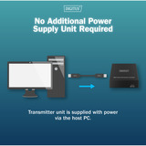 Digitus Set d'extension CAT USB 3.2 Gen1, 5Gbps, 100 mètres, Rallonge USB Noir