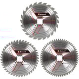 EINHELL Ensemble de lames de scie circulaire HM, Ø 250 x 30mm, 2,5mm, 24 dents / 42 dents / 60 dents, Jeu de lames de scie 