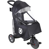 GLOBBER EXPLORER TRIKE Protection contre la pluie, Bâche Noir/transparent