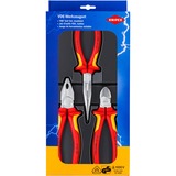 KNIPEX Jeu Électricien 00 20 12, Set de pinces Rouge, Jaune, 170 mm, 40 mm, 370 mm, 960 g, 3 outils