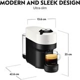 Krups Vertuo Pop XN9201 Entièrement automatique Cafetière à dosette 0,56 L, Machine à capsule Noir/Blanc, Cafetière à dosette, 0,56 L, Capsule de café, 1500 W, Noir, Blanc