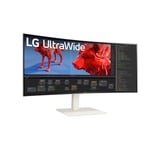 LG 38WR85QC-W écran plat de PC 96,5 cm (38") 3840 x 1600 pixels UltraWide Quad HD LCD Blanc 37.5" Moniteur incurvé  Blanc, 96,5 cm (38"), 3840 x 1600 pixels, UltraWide Quad HD, LCD, 1 ms, Blanc