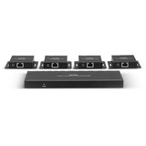 Lindy Extendeur répartiteur HDMI et IR 4 ports, Repartiteur HDMI Noir