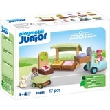 PLAYMOBIL Junior - Stand de marché bio et chariot élévateur, Jouets de construction 71691