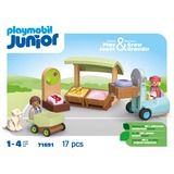 PLAYMOBIL Junior - Stand de marché bio et chariot élévateur, Jouets de construction 71691