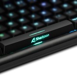 Sharkoon SKILLER SGK30 clavier USB QWERTY Italien Noir, clavier gaming Noir, Layout IT, Huano Red, Taille réelle (100 %), USB, Clavier mécanique, QWERTY, LED RGB, Noir