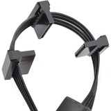 SilverStone CP06-E4 câble SATA 0,19 m Noir 0,19 m, SATA I, Mâle/Femelle, Noir