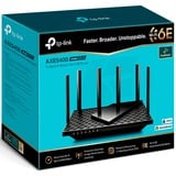 TP-Link Archer AX5400 routeur sans fil Gigabit Ethernet Tri-bande (2,4 GHz / 5 GHz / 6 GHz) Noir Noir, Wi-Fi 6E (802.11ax), Tri-bande (2,4 GHz / 5 GHz / 6 GHz), Ethernet/LAN, Noir, Routeur
