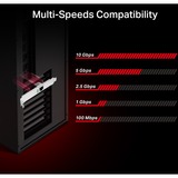 TP-Link TX401 Gigabit PCI Express Netwerk Adapter, Carte réseau Rouge, Interne, Avec fil, PCI Express, Ethernet, 10000 Mbit/s, Rouge