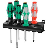 Wera 334/368/6 Set de tournevis Kraftform Plus + support Noir/Vert