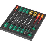 Wera 9710 Insert en mousse avec Tournevis Set 1, 18 pièces Noir/gris