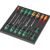 Wera 9710 Insert en mousse avec Tournevis Set 1, 18 pièces Noir/gris