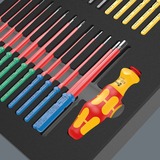 Wera 9751 Schaumstoffeinlage Kraftform Kompakt VDE Set 1, Tournevis Rouge/Jaune