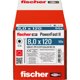 fischer Vis pour panneaux agglomérés PowerFast II 8,0x120 tête fraisée TX 