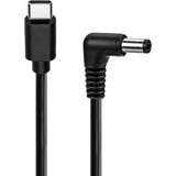 goobay Câble USB-C > DC 5 V/3 A, Bloc d'alimentation Noir/Argent