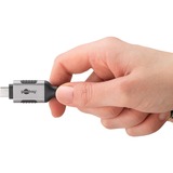 goobay Câble adaptateur Ethernet USB-C 3.2 Gen2 > RJ-45, Slim Noir/gris