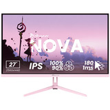 Arozzi Nova 27T2K180 27" Moniteur gaming rose fuchsia, 2x DisplayPort, 2x HDMI, 180 Hz