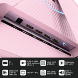 Arozzi Nova 27T2K180 27" Moniteur gaming rose fuchsia, 2x DisplayPort, 2x HDMI, 180 Hz