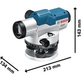 Bosch 0 601 068 401 télémètre 20x 0,3 - 60 m, Appareil de nivellement Bleu, -10 - 50 °C, -20 - 70 °F, 135 x 215 x 145 mm, 1,7 kg