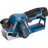 Bosch GHO 12V-20 Professional Noir, Bleu, Rouge 14500 tr/min, Rabot électrique Bleu/Noir, Noir, Bleu, Rouge, 14500 tr/min, 5,6 cm, 1,7 cm, 2,5 m/s², Batterie