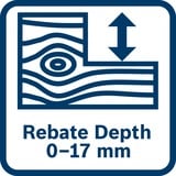 Bosch GHO 12V-20 Professional Noir, Bleu, Rouge 14500 tr/min, Rabot électrique Bleu/Noir, Noir, Bleu, Rouge, 14500 tr/min, 5,6 cm, 1,7 cm, 2,5 m/s², Batterie