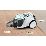 Bosch Serie 6 BGC41XHYG Aspirateur 2,4 L Aspirateur réservoir cylindrique Sec 700 W Sans sac Blanc, 700 W, Aspirateur réservoir cylindrique, Sec, Sans sac, 2,4 L, Filtre hygiénique