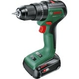 Bosch UniversalImpact 18V-60, Perceuse/visseuse Vert/Noir, Perceuse à poignée pistolet, Sans clé, Sans brosse, Noir, Vert, 1,3 cm, 1900 tr/min