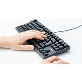CHERRY G80-3000N RGB TKL clavier Universel USB QWERTY US International Noir Noir, Layout EU (QWERTY), Cherry MX Red Silent, 80% (TKL), Avec fil, USB, Clavier mécanique, QWERTY, LED RGB, Noir