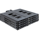 DeLOCK Cadre amovible 5,25″ pour 8 x 2,5″ HDD / SSD SATA ou SAS avec serrure, Cadre de montage 