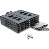 DeLOCK Cadre amovible 5,25″ pour 8 x 2,5″ HDD / SSD SATA ou SAS avec serrure, Cadre de montage 