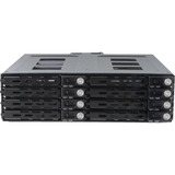 DeLOCK Cadre amovible 5,25″ pour 8 x 2,5″ HDD / SSD SATA ou SAS avec serrure, Cadre de montage 