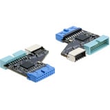 DeLOCK Interne prise à broches 20 broches vers connecteur à broches 20 broches et prise Type-E Key A, Adaptateur 